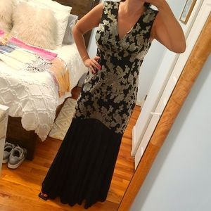 Marina Black and Gold Mermaid Gown sz12